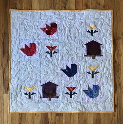 Finished Songbird quilt www.dlstewart.com